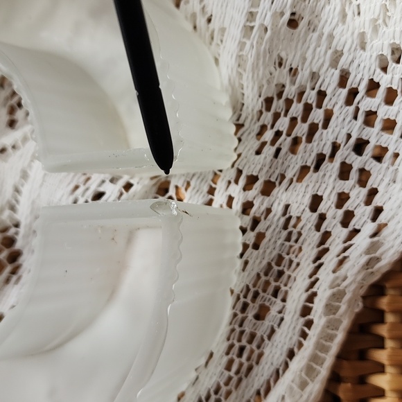 Vintage Frosted Glass Art Deco Flower Trough Succulents Plants Vase - Picture 3 of 10